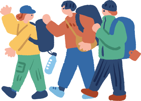学生グループのイラスト