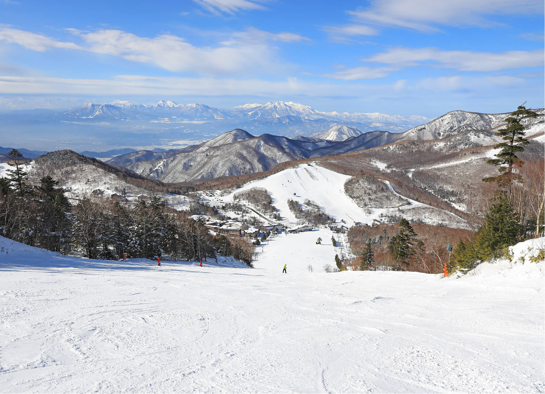 志賀高原の冬 ゲレンデの景色